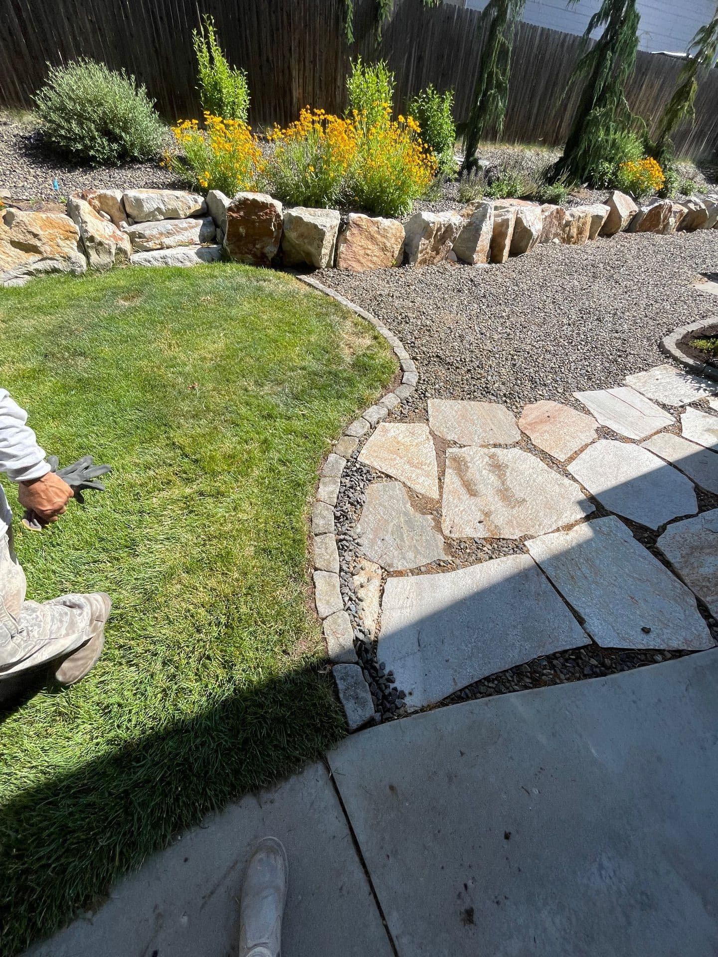 Stunning Stone Edging and Garden Transformation