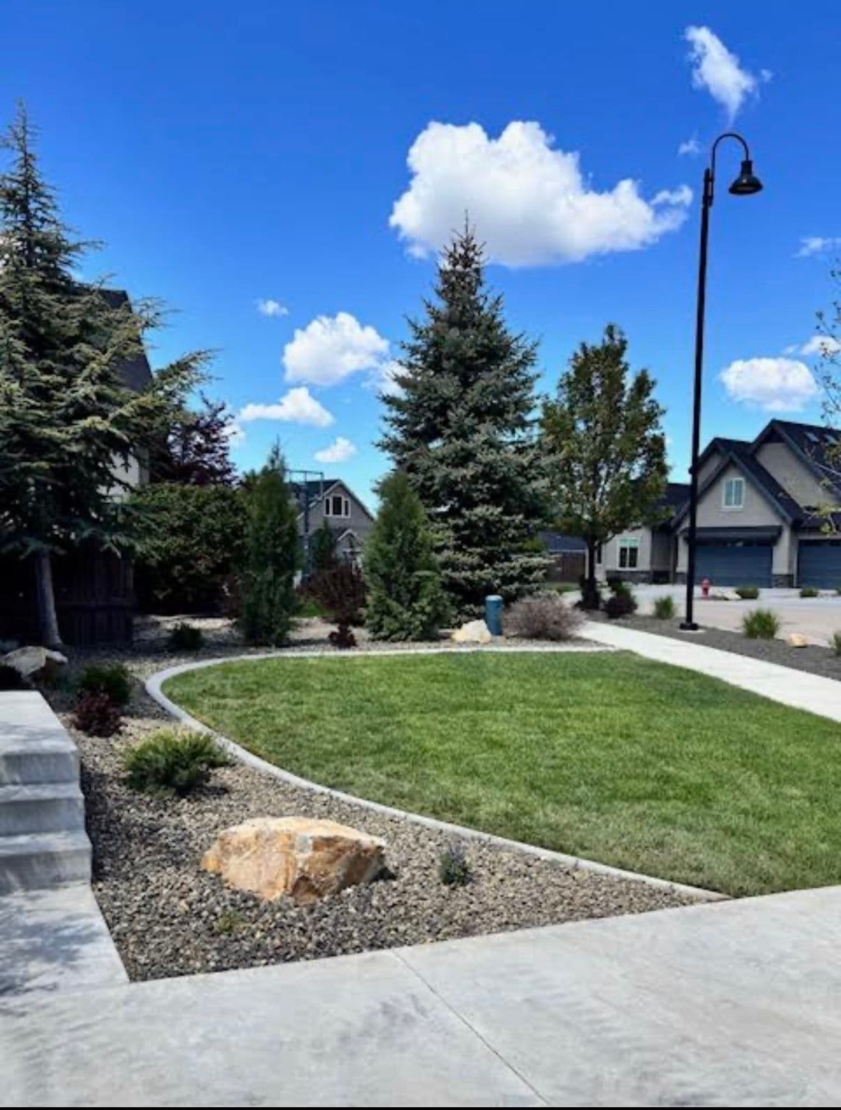 Gallery photos for SE Boise Front Yard Gets Sod, Boulders, and a Cleaner Layout: Image #3
