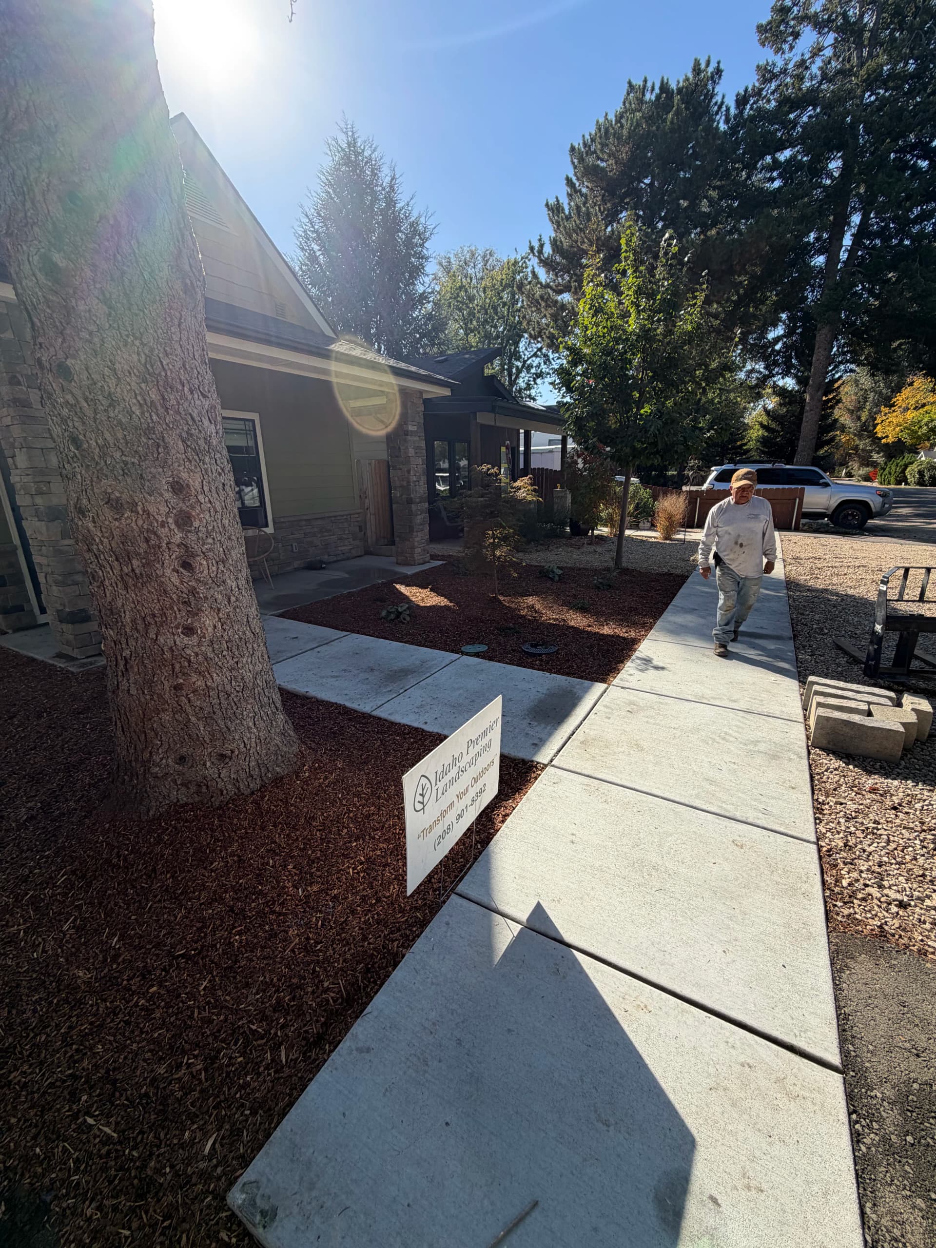Sod, Mulch, Pavers and Shrubs Done Right From Front to Back