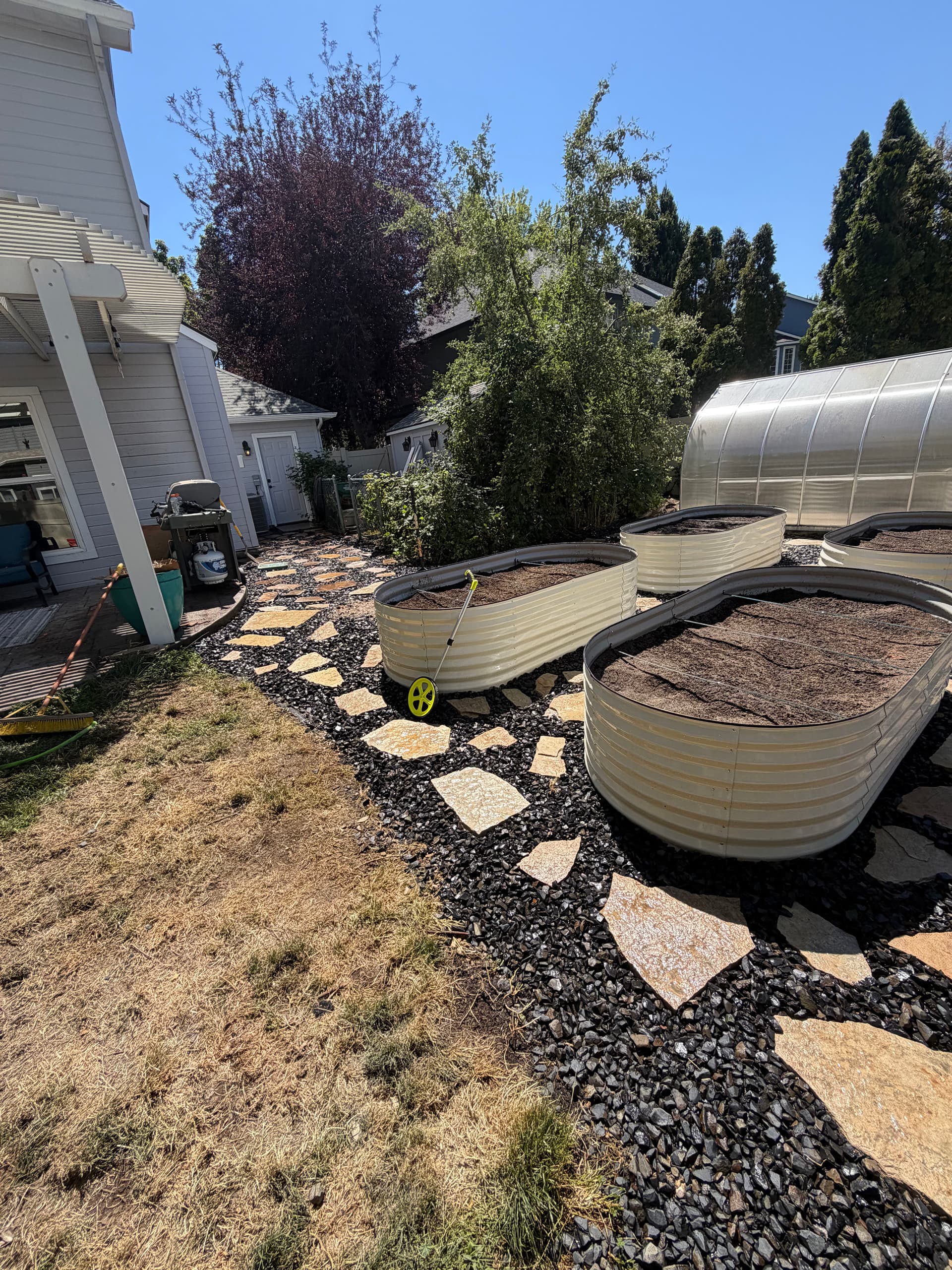 Gallery photos for Raised Garden Beds and Flagstone Path Replace a Neglected Backyard Corner: Image #6