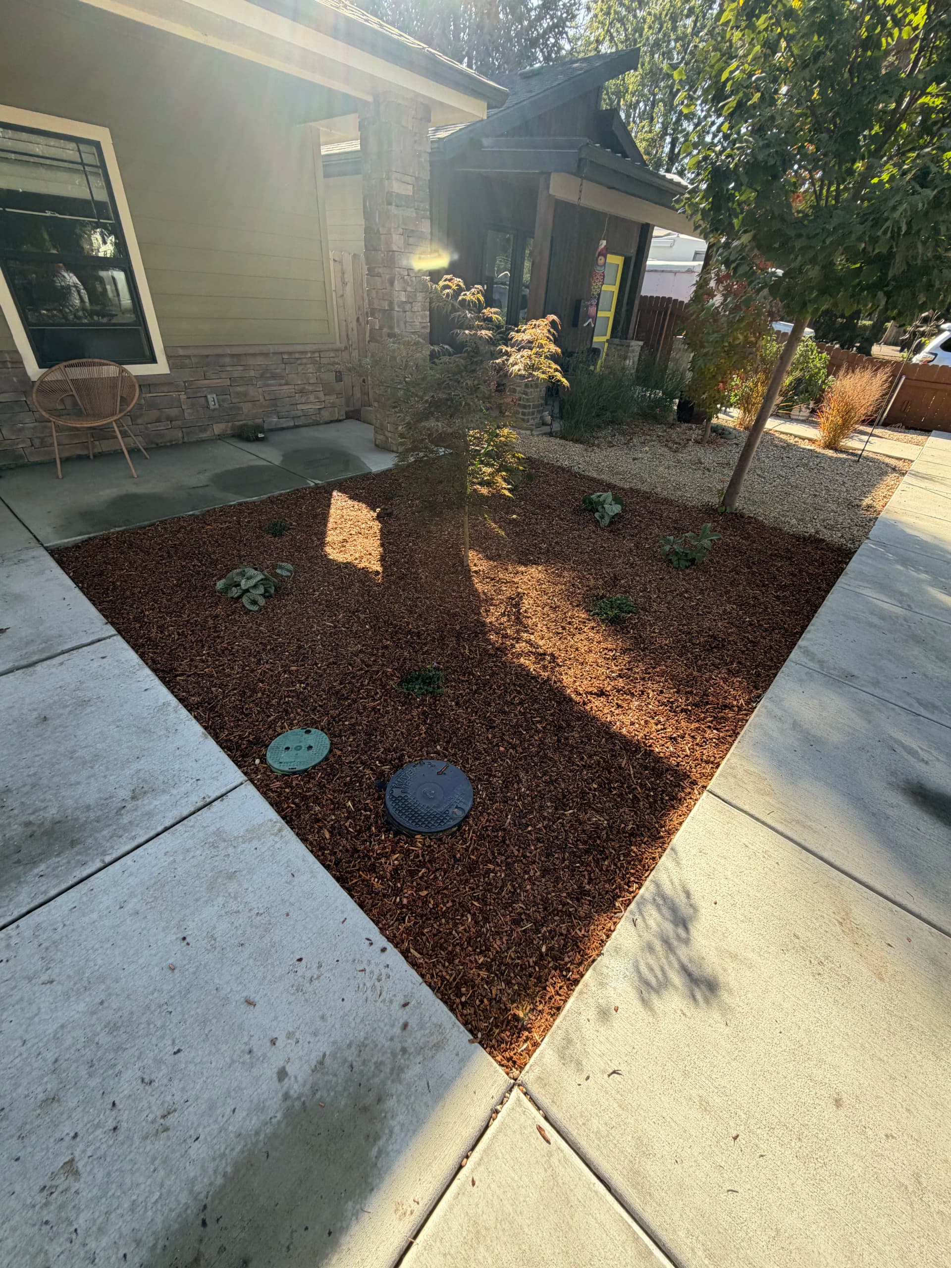 Sod, Mulch, Pavers and Shrubs Done Right From Front to Back