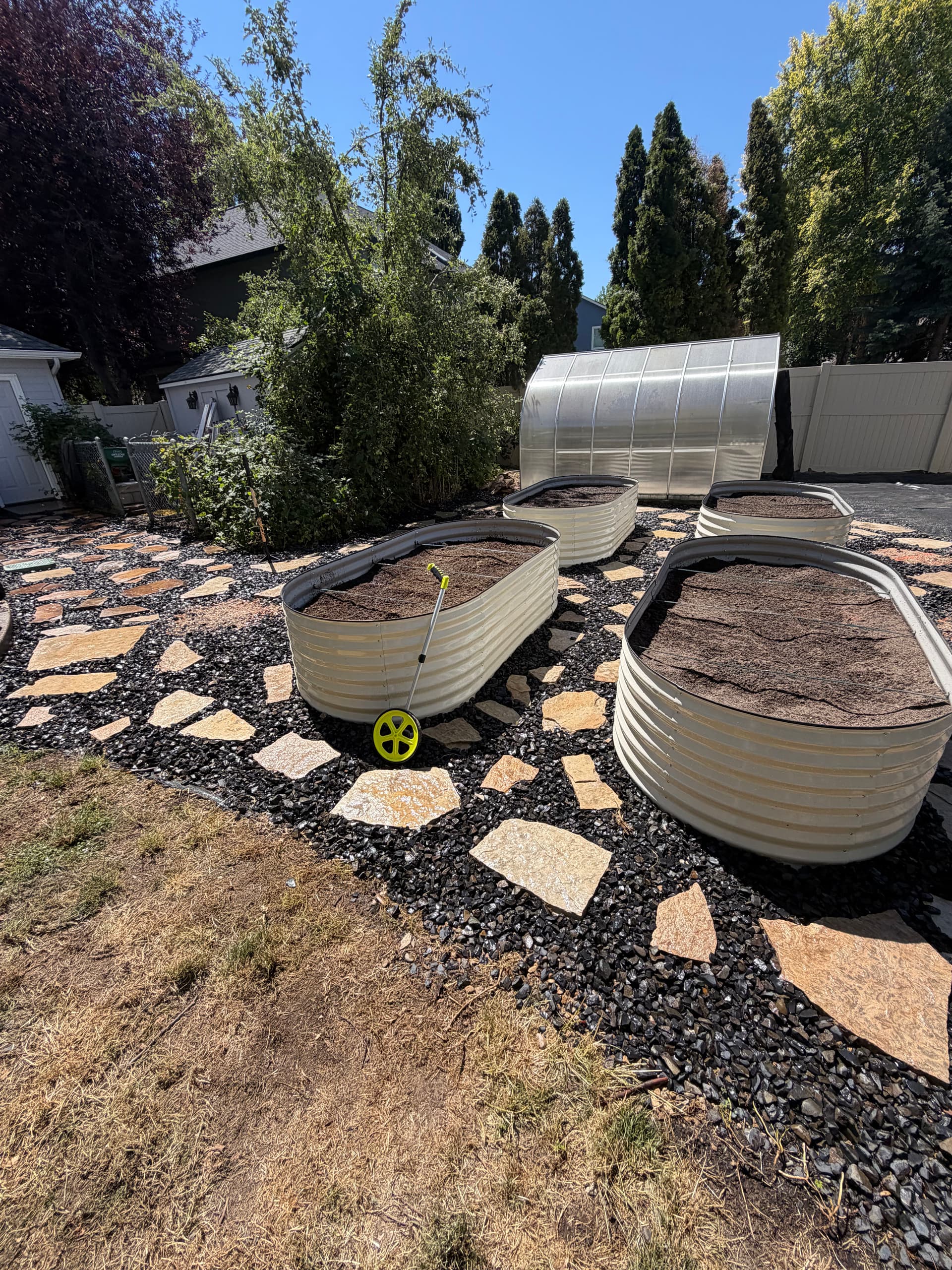 Gallery photos for Raised Garden Beds and Flagstone Path Replace a Neglected Backyard Corner: Image #5